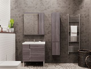 Шкаф-колонна Акватон Стоун грецкий орех 1A228403SXC80